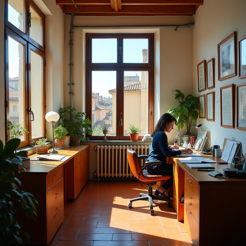 Spazio di lavoro della redazione Alumia a Catanzaro